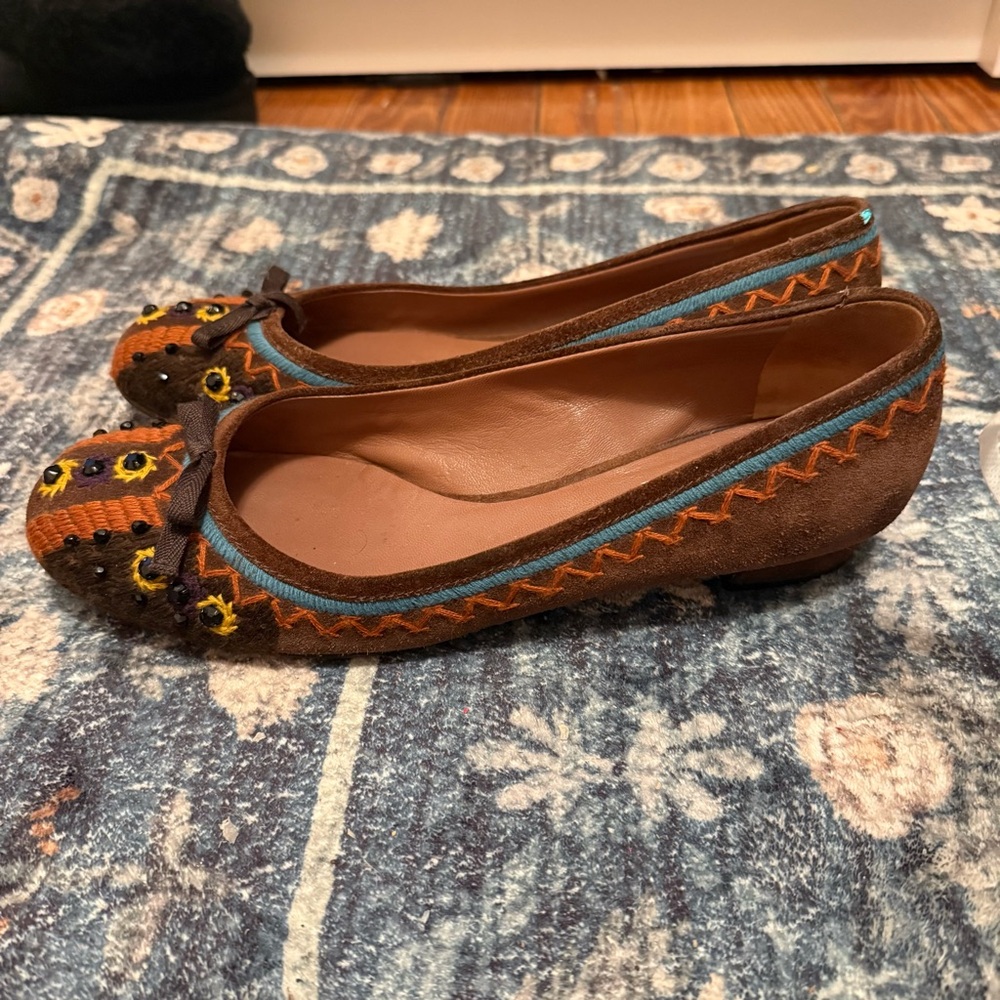 Miu Miu Brown Suede Flats - Picture 6 of 6